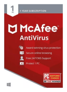 McAfee Antivirus, 1 χρήστης, 3 χρόνια